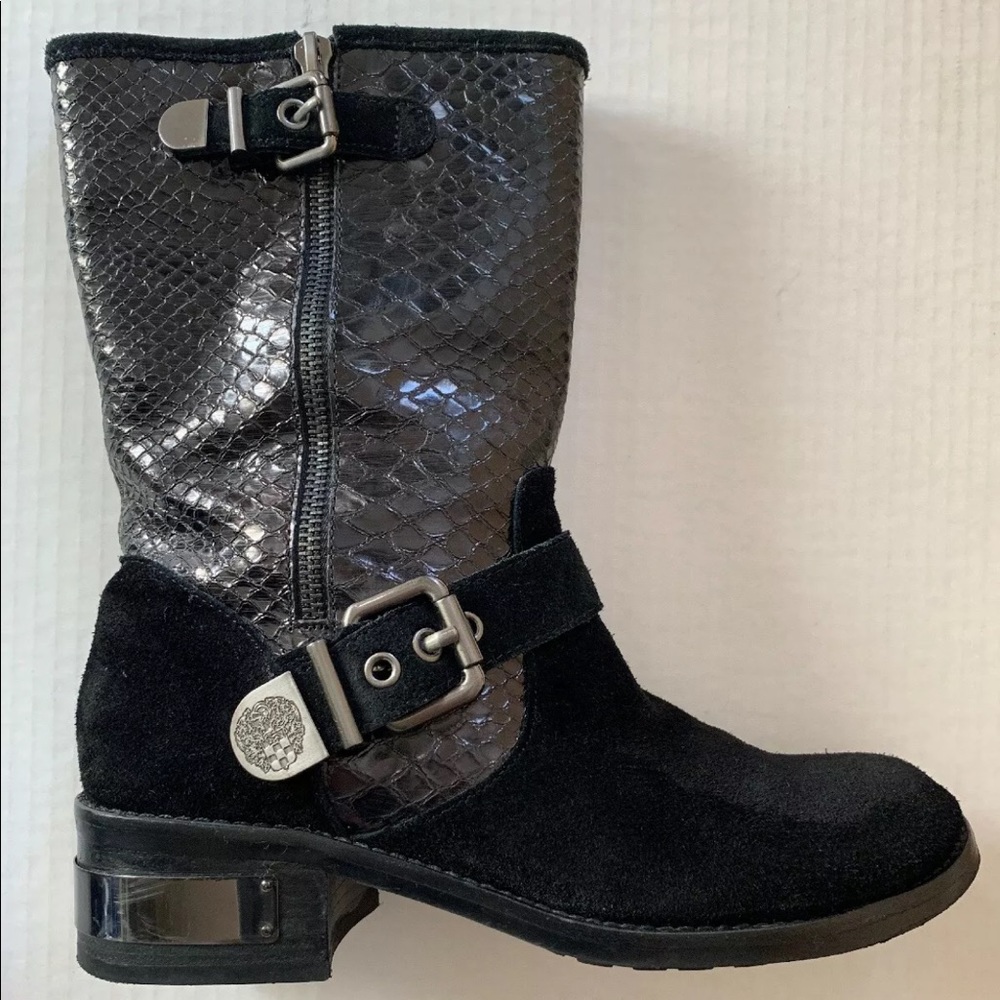 Vince Camuto Witty Leather Boots Booties Black 8